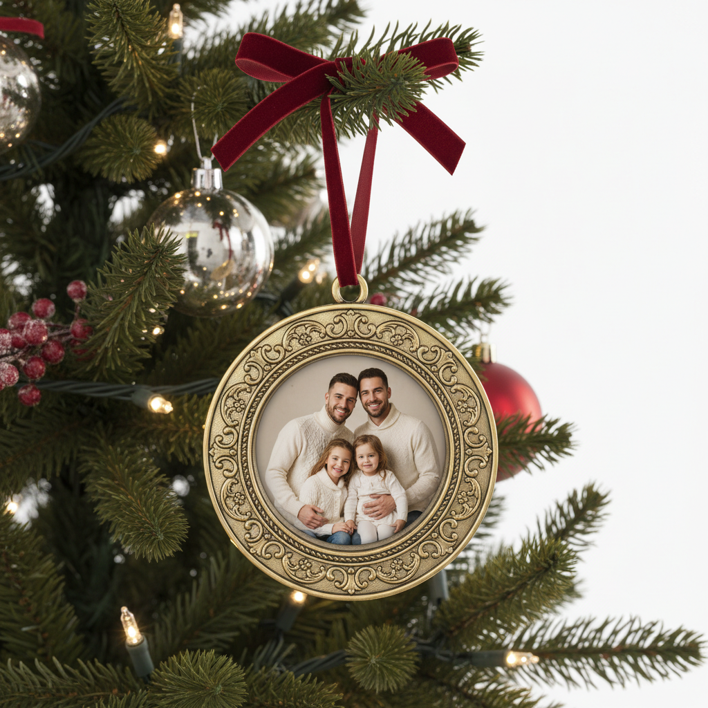 Framed Metal Ornament