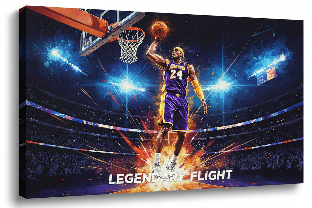 Custom NBA canvas art example