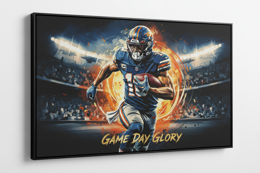 Custom NFL canvas art example