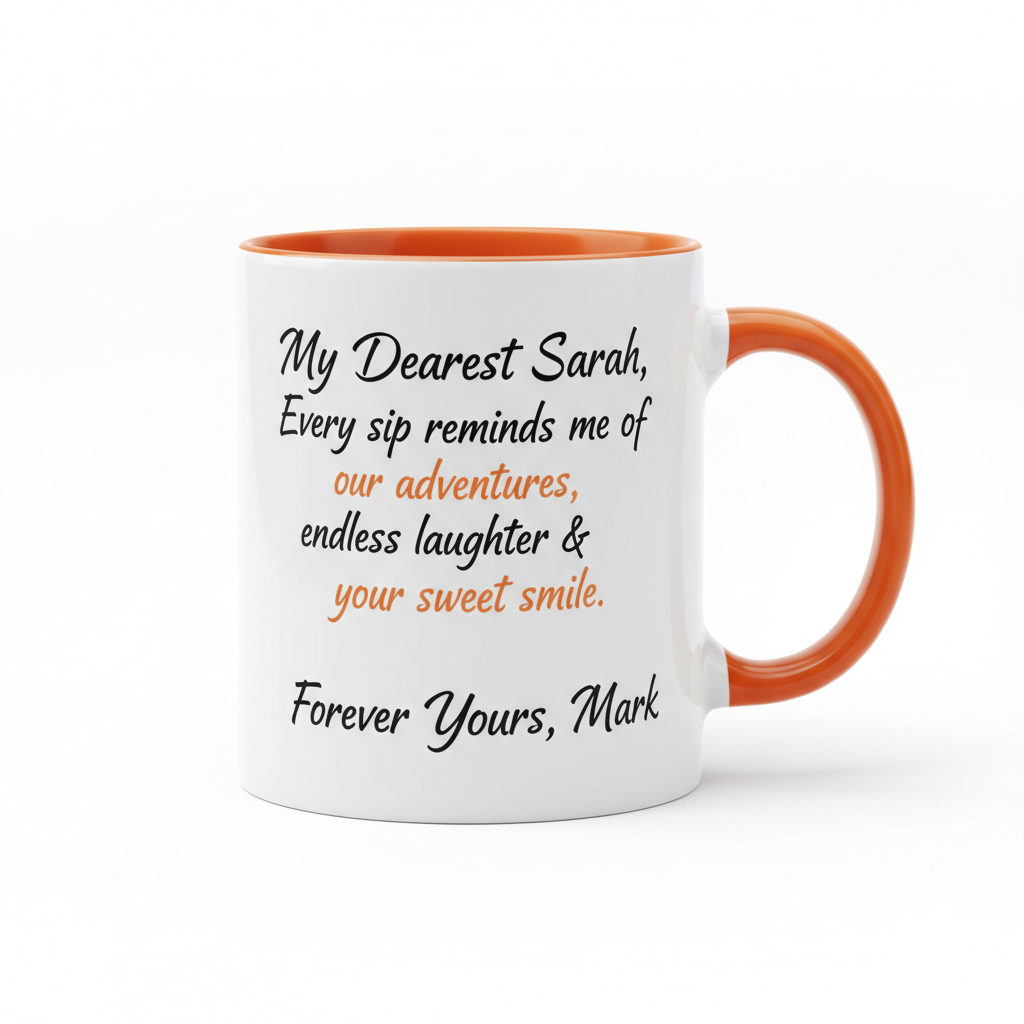 Orange Handle Mug