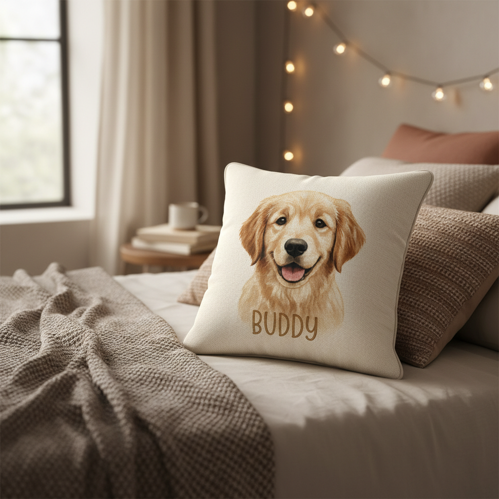 Pet Portrait Pillow